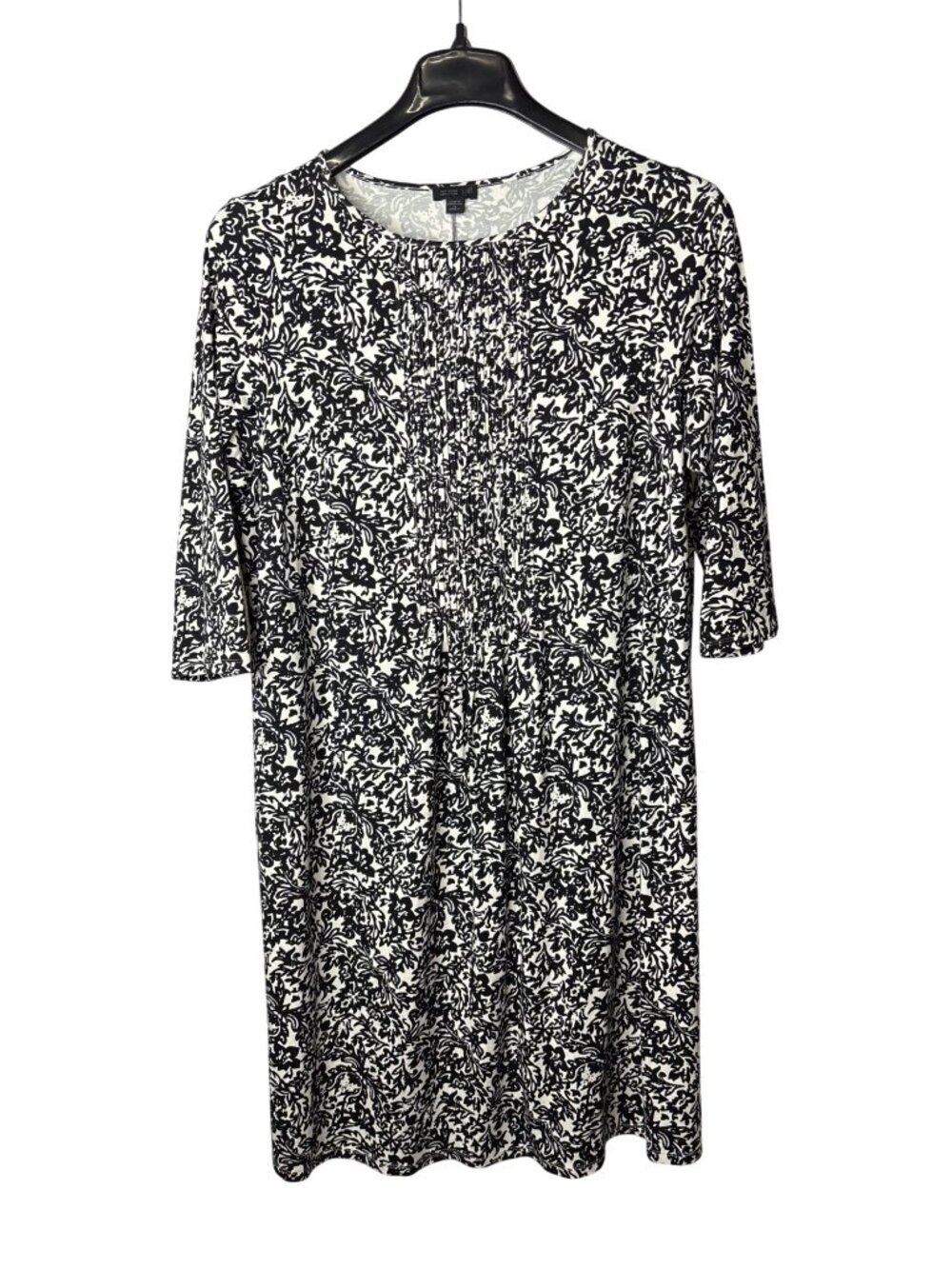 J.Jill Plus Size Wearever Collection A-Line Midi Dress 1X Pleated Front Floral